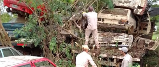 DELICIA: Servicios Públicos llevó adelante tareas de limpieza y mantenimiento en un predio detrás de la comisaría