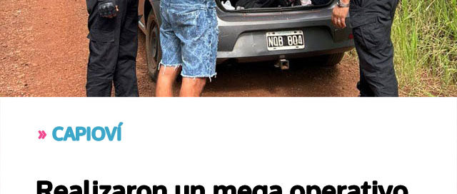 Realizaron un mega operativo de prevención en zonas rurales de Capioví