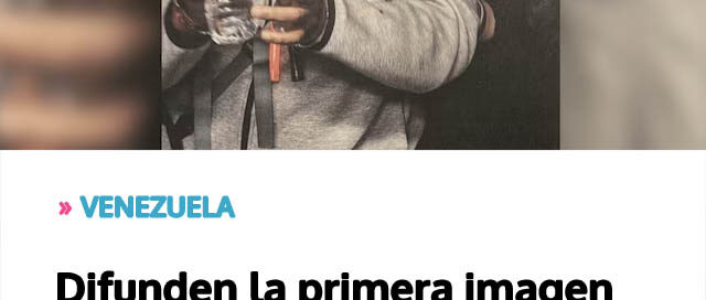 Difunden la primera imagen de Nicolás Maduro tras su captura en una operación estadounidense