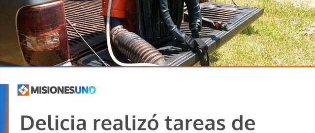 Delicia realizó tareas de fumigación preventiva en la Escuela Provincial Nº 673