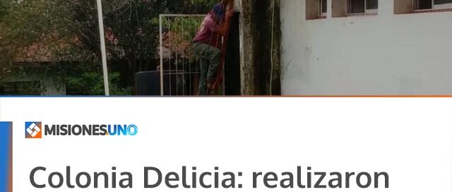 Colonia Delicia: realizaron trabajos para mejorar el sistema de agua en la Escuela Nº 283